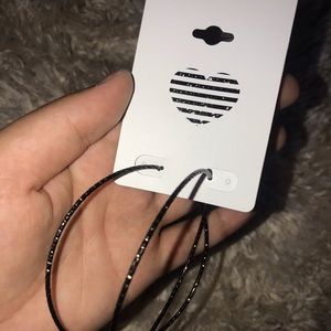 NWT ✨sparkly stylish grey/black hoop earrings